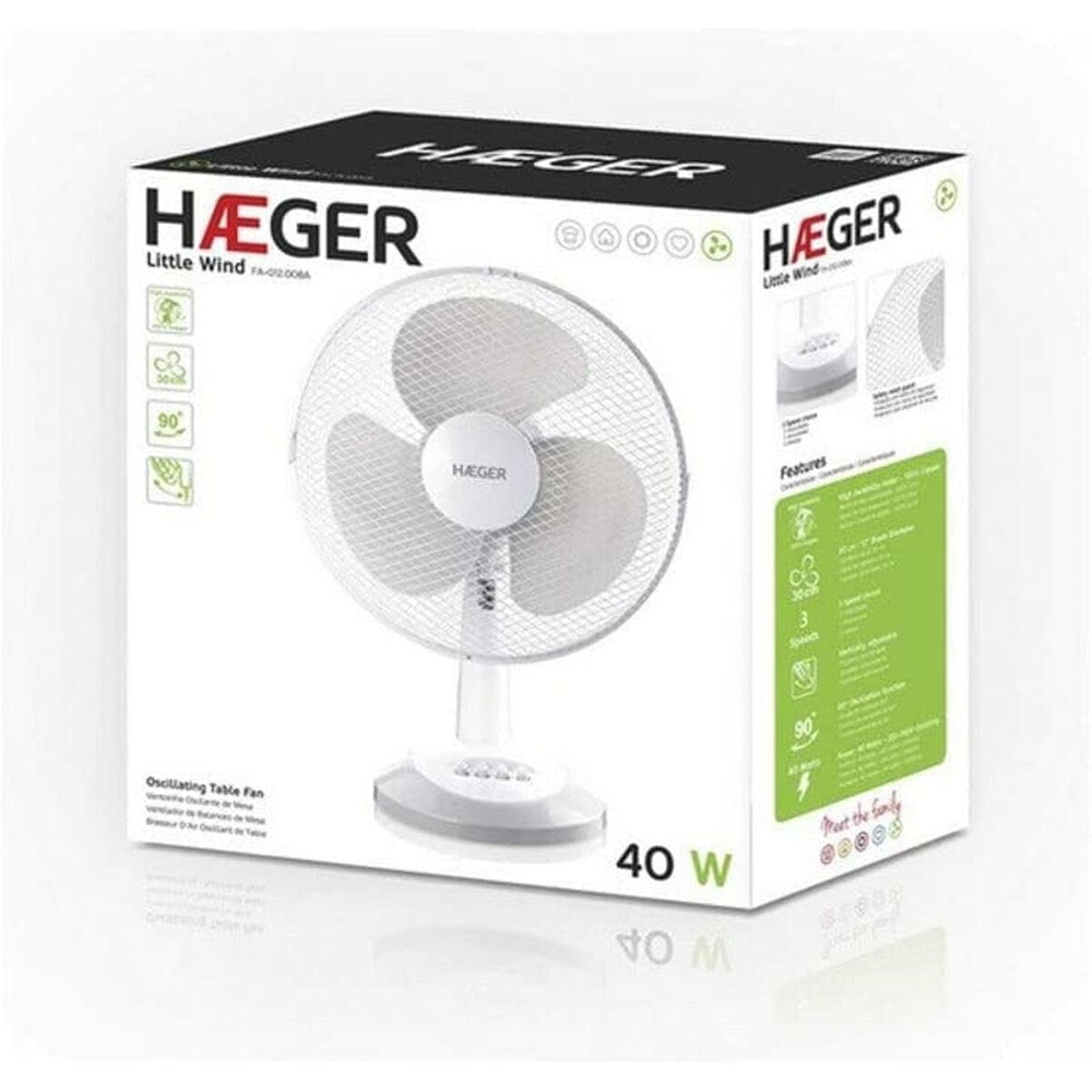 Bordvifte Haeger FA-012.008A Hvit 40 W